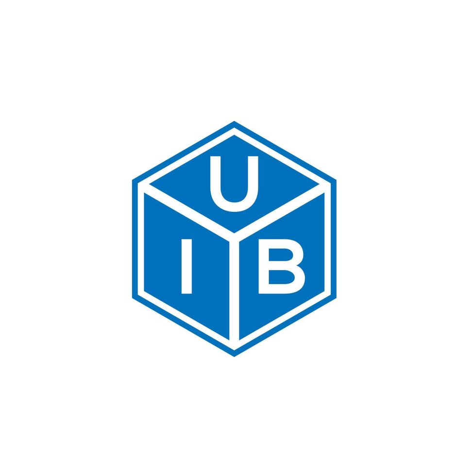 UIB letter logo design on black background. UIB creative initials letter logo concept. UIB letter design. vector