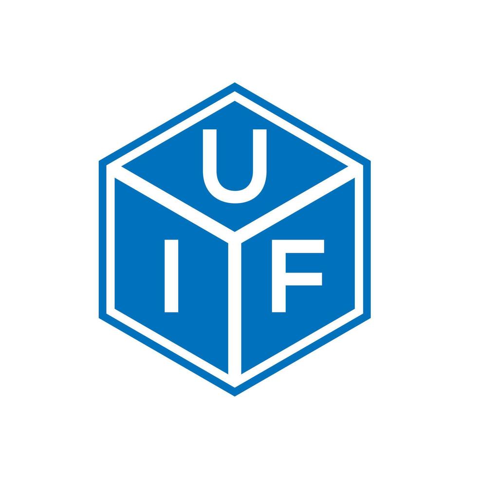UIF letter logo design on black background. UIF creative initials letter logo concept. UIF letter design. vector