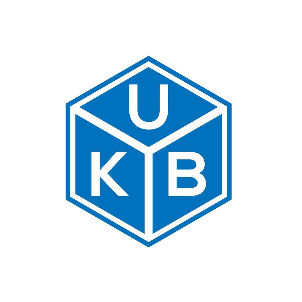 diseño de logotipo de letra ukb sobre fondo negro. concepto de logotipo de letra de iniciales creativas ukb. diseño de letras ukb. vector
