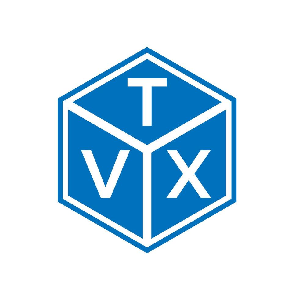 diseño del logotipo de la letra tvx sobre fondo negro. concepto de logotipo de letra de iniciales creativas tvx. diseño de letras tvx. vector