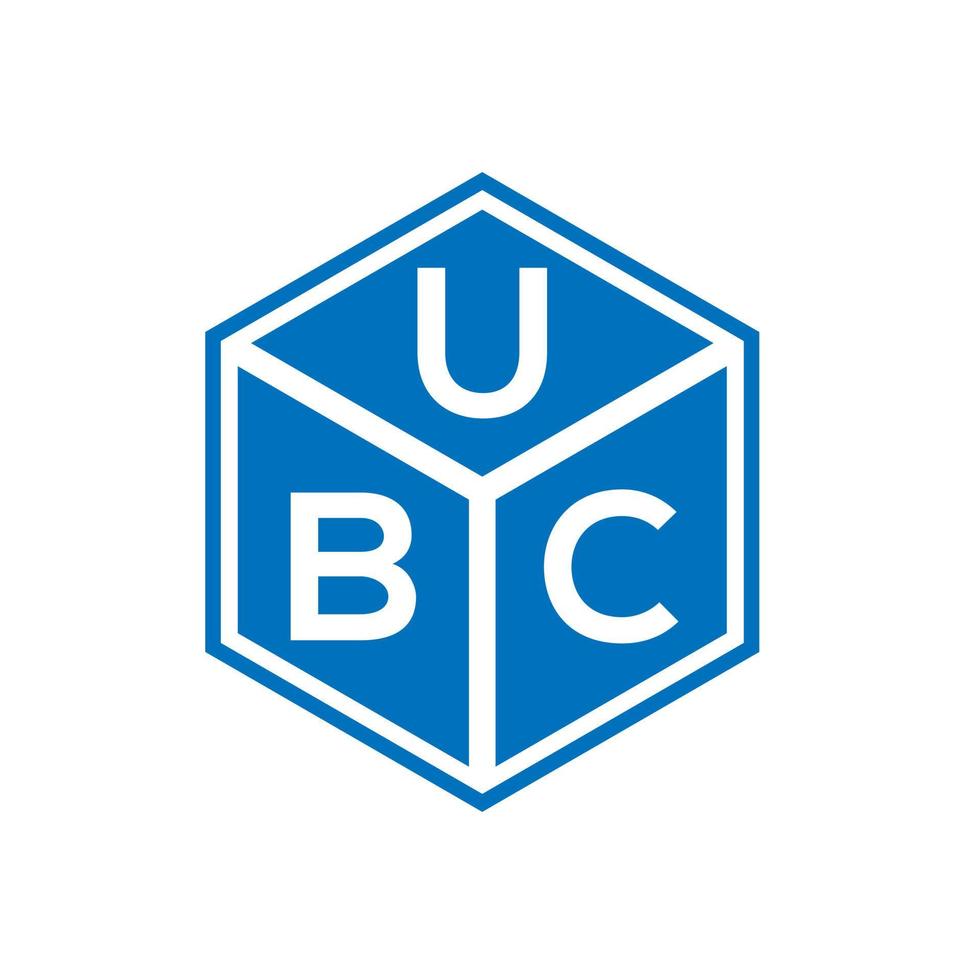UBC letter logo design on black background. UBC creative initials letter logo concept. UBC letter design. vector