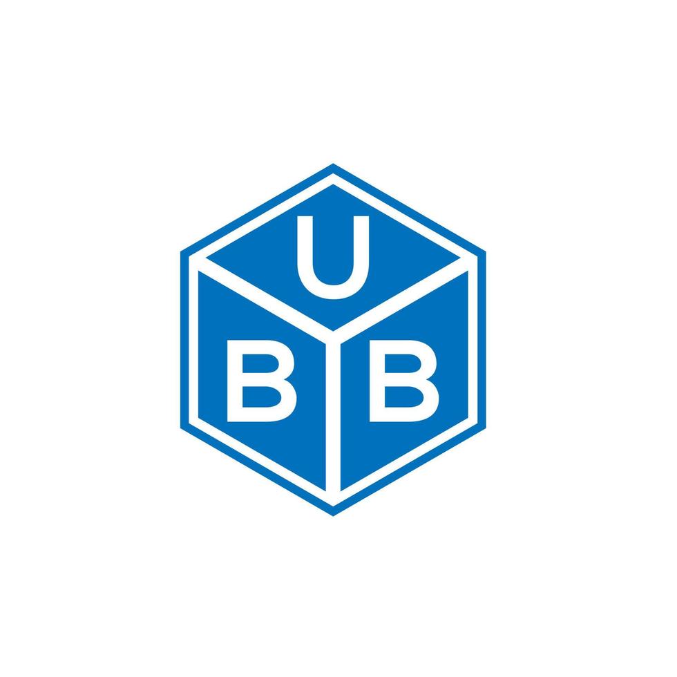 diseño de logotipo de letra ubb sobre fondo negro. concepto de logotipo de letra de iniciales creativas de ubb. diseño de letras ubb. vector