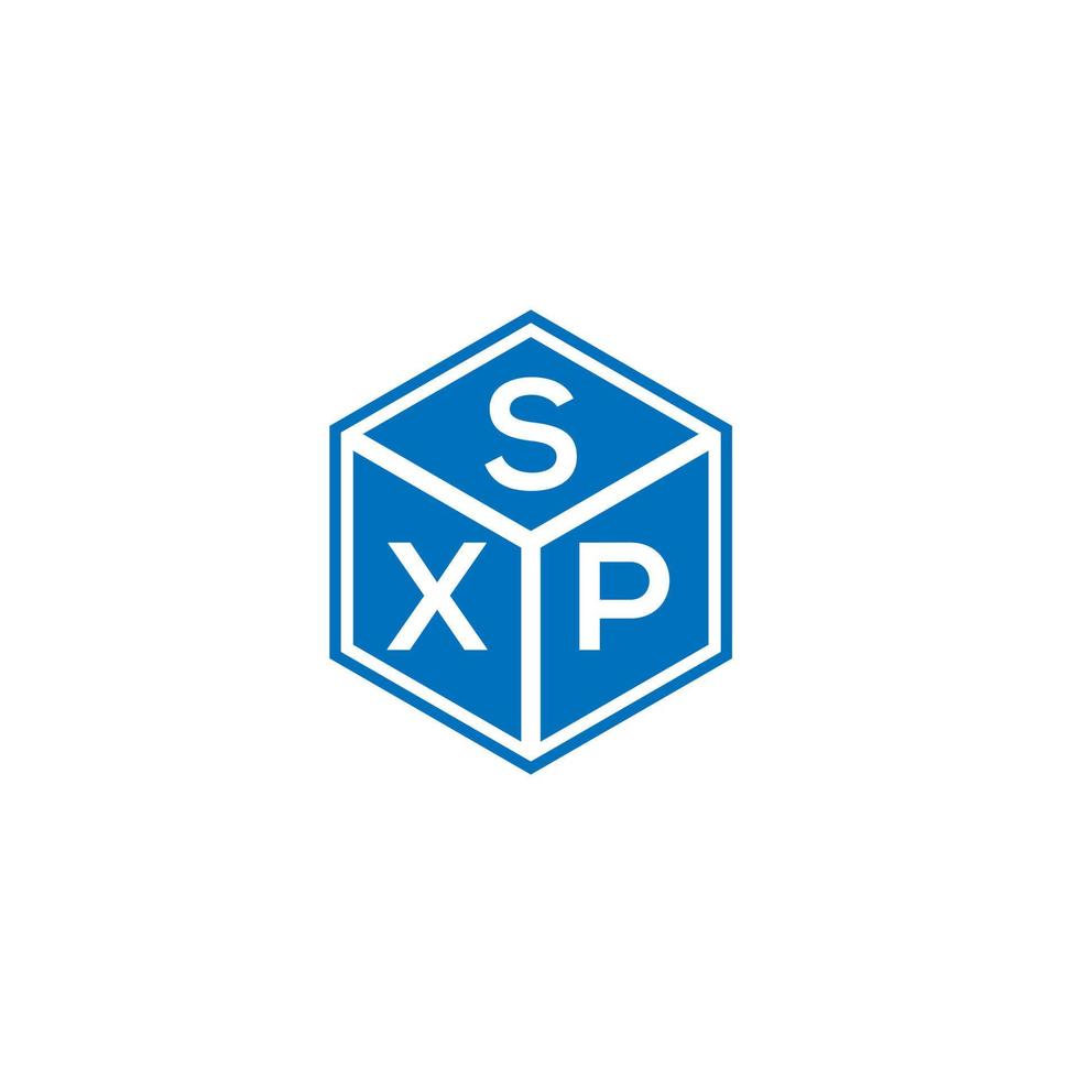 diseño de logotipo de letra sxp sobre fondo negro. concepto de logotipo de letra de iniciales creativas sxp. diseño de letras sxp. vector