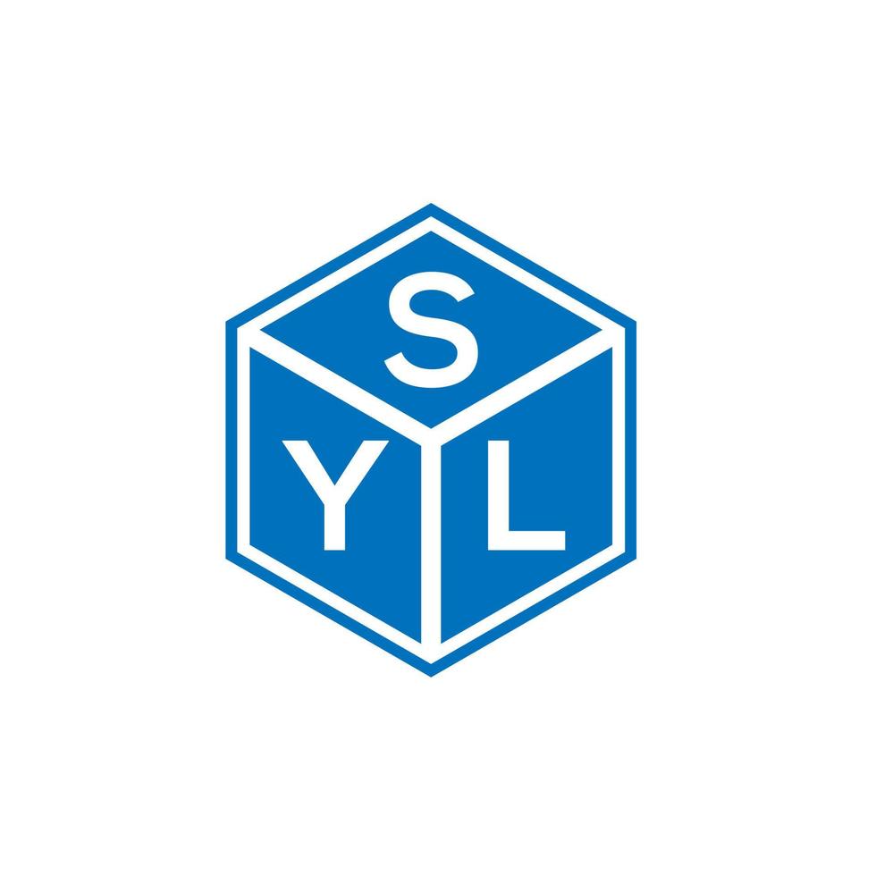 diseño del logotipo de la letra syl sobre fondo negro. concepto de logotipo de letra inicial creativa syl. diseño de letra syl. vector