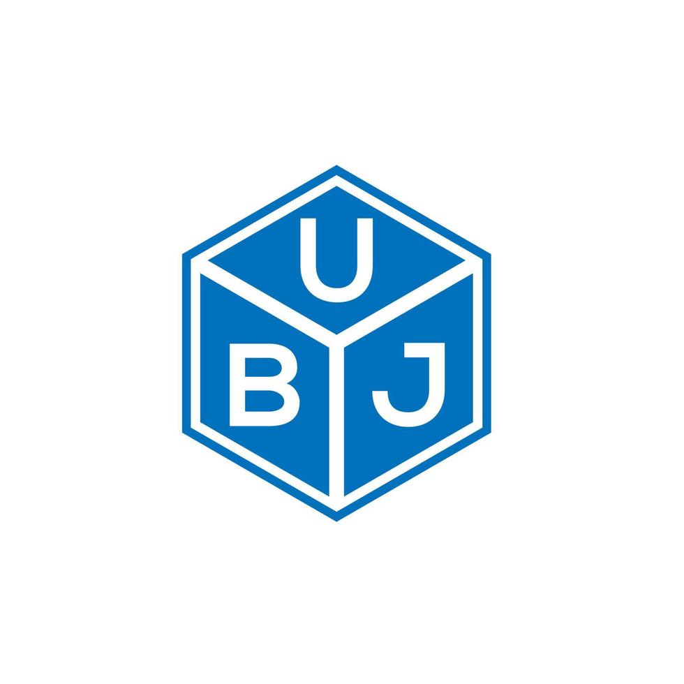 diseño de logotipo de letra ubj sobre fondo negro. concepto de logotipo de letra de iniciales creativas ubj. diseño de letras ubj. vector