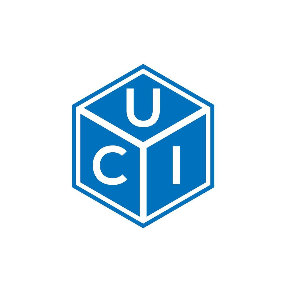 diseño de logotipo de letra uci sobre fondo negro. concepto de logotipo de letra de iniciales creativas de uci. diseño de letras uci. vector