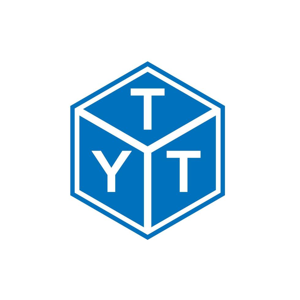 TYT letter logo design on black background. TYT creative initials letter logo concept. TYT letter design. vector