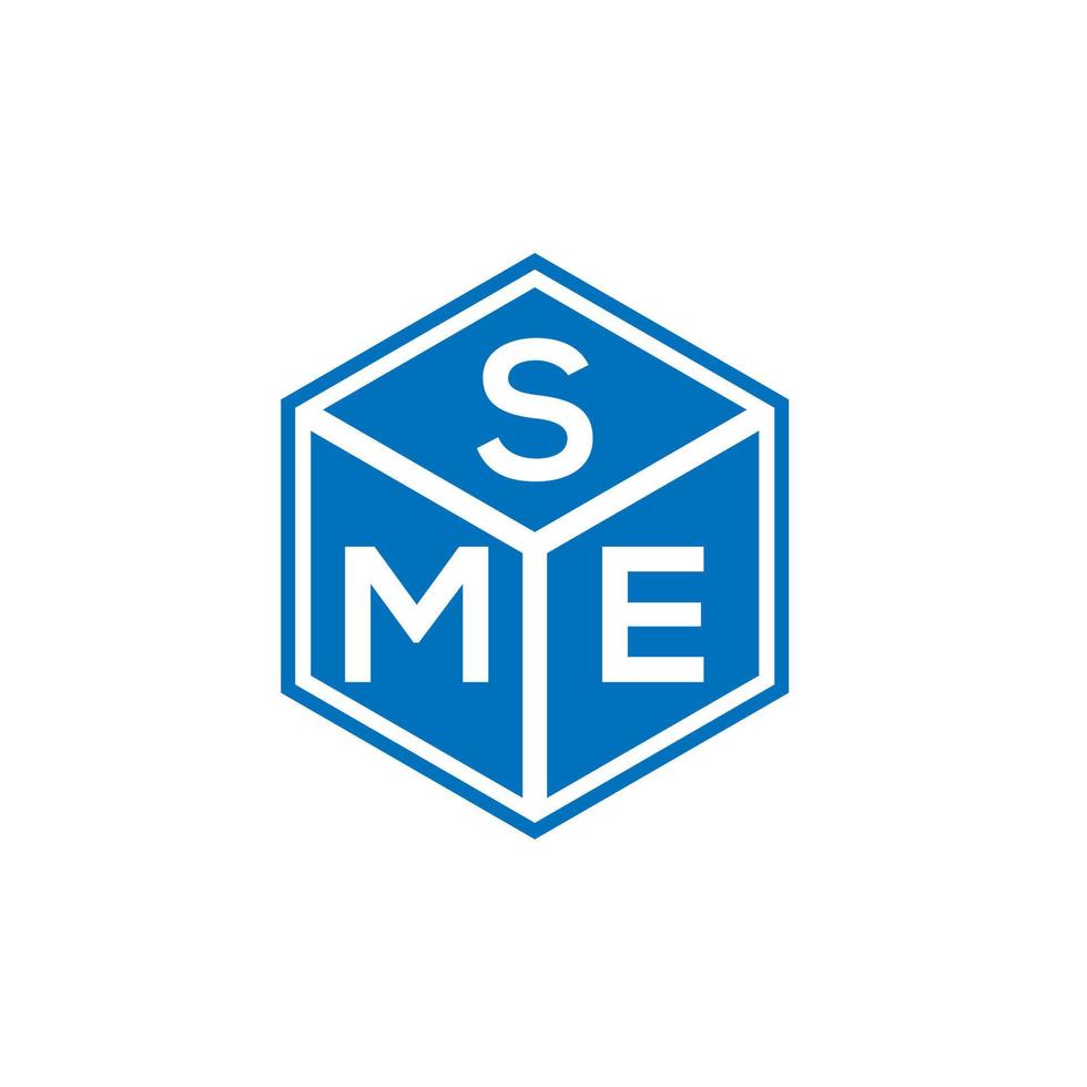 SME letter logo design on black background. SME creative initials letter logo concept. SME letter design. vector