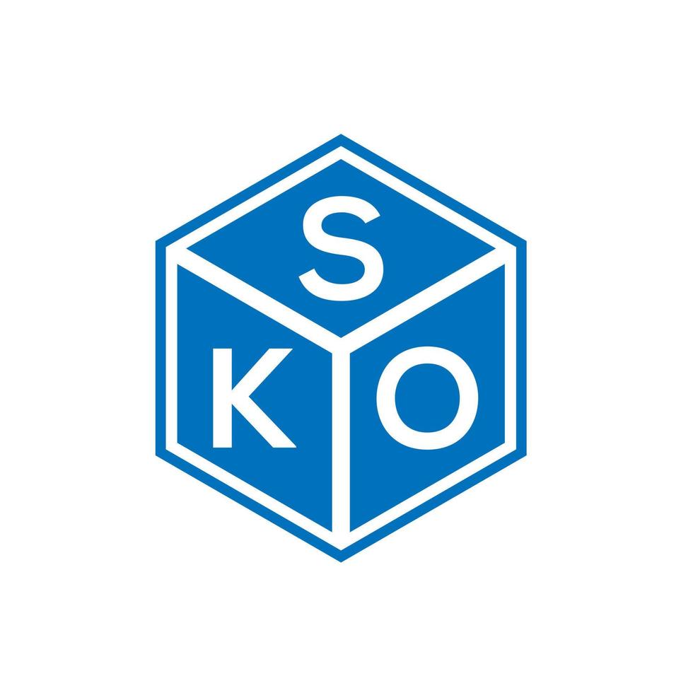 diseño de logotipo de letra sko sobre fondo negro. concepto de logotipo de letra inicial creativa sko. diseño de letras sko. vector