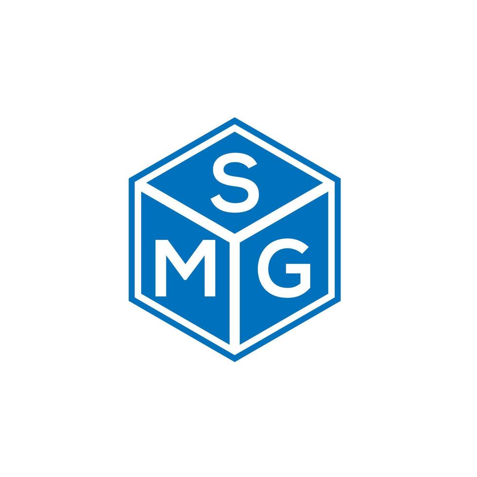 diseño de logotipo de letra smg sobre fondo negro. concepto de logotipo de letra de iniciales creativas smg. diseño de carta smg. vector
