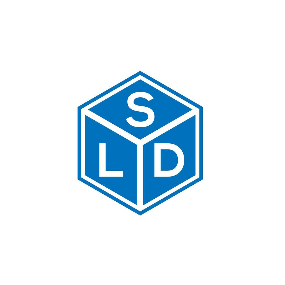 diseño de logotipo de letra sld sobre fondo negro. concepto de logotipo de letra de iniciales creativas sld. diseño de letras sld. vector