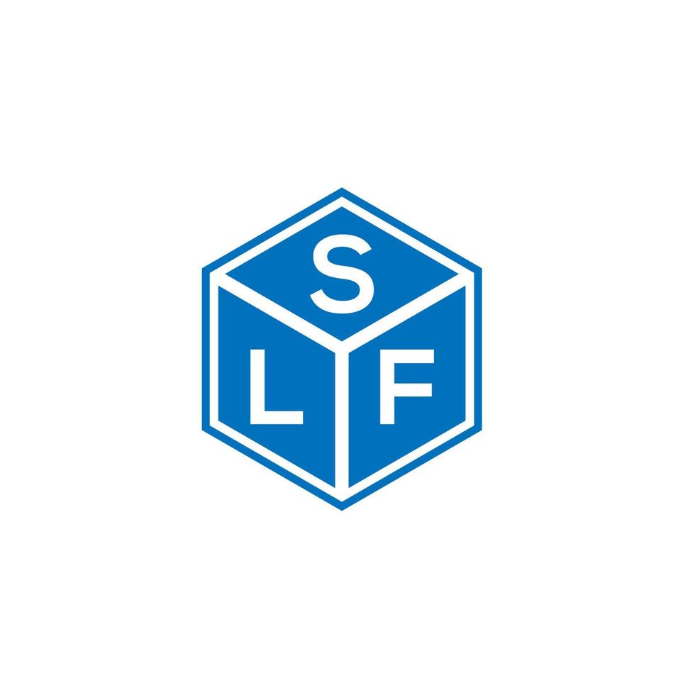 SLF letter logo design on black background. SLF creative initials letter logo concept. SLF letter design. vector