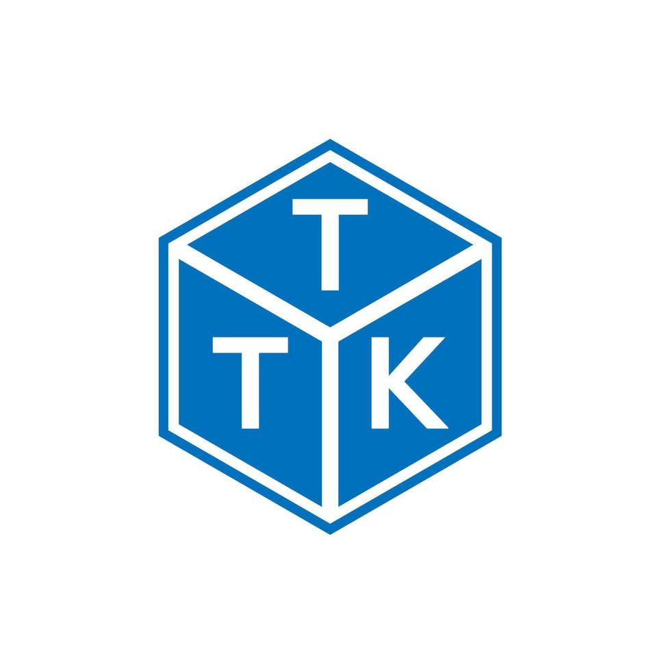 diseño de logotipo de letra ttk sobre fondo negro. Concepto de logotipo de letra de iniciales creativas ttk. diseño de letras ttk. vector