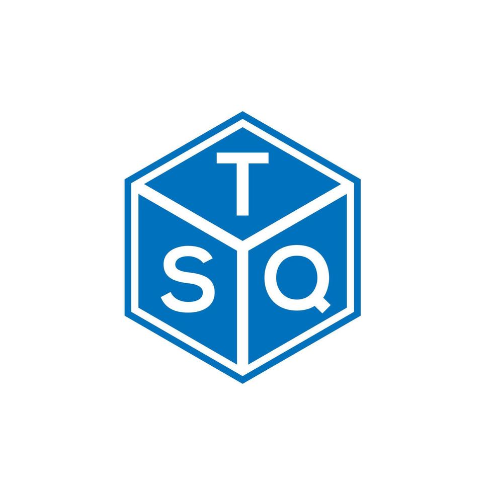 diseño de logotipo de letra tsq sobre fondo negro. concepto de logotipo de letra de iniciales creativas tsq. diseño de letra tsq. vector