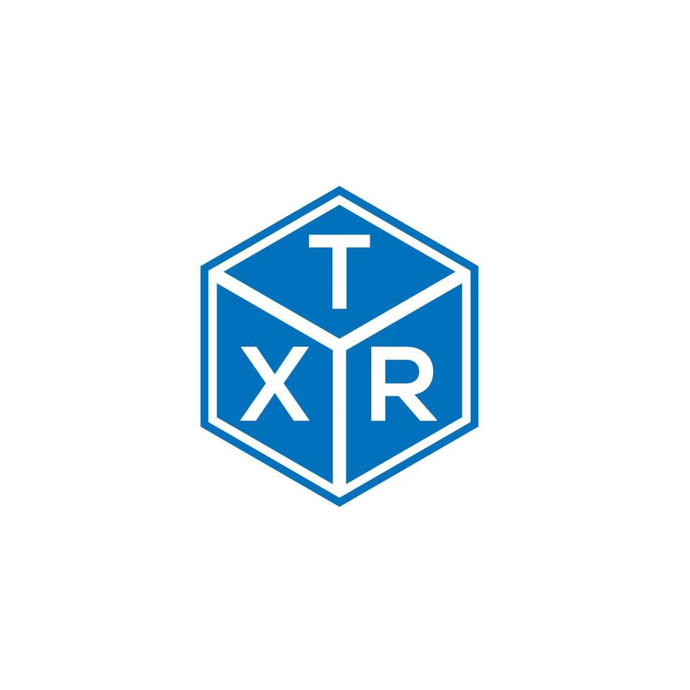 TXR letter logo design on black background. TXR creative initials letter logo concept. TXR letter design. vector