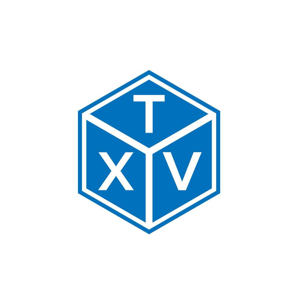 TXV letter logo design on black background. TXV creative initials letter logo concept. TXV letter design. vector