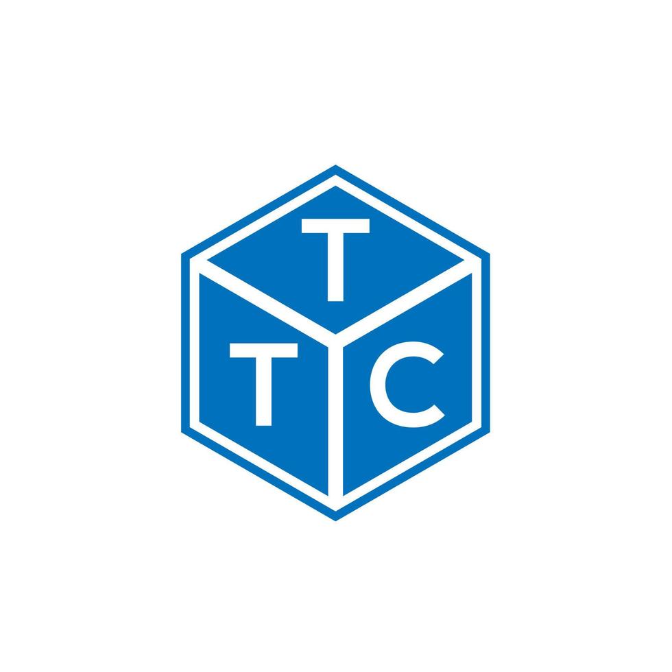 TTC letter logo design on black background. TTC creative initials letter logo concept. TTC letter design. vector