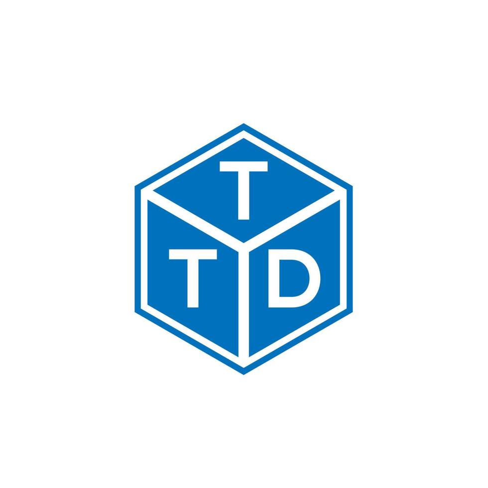 diseño de logotipo de letra ttd sobre fondo negro. concepto de logotipo de letra de iniciales creativas ttd. diseño de letras ttd. vector