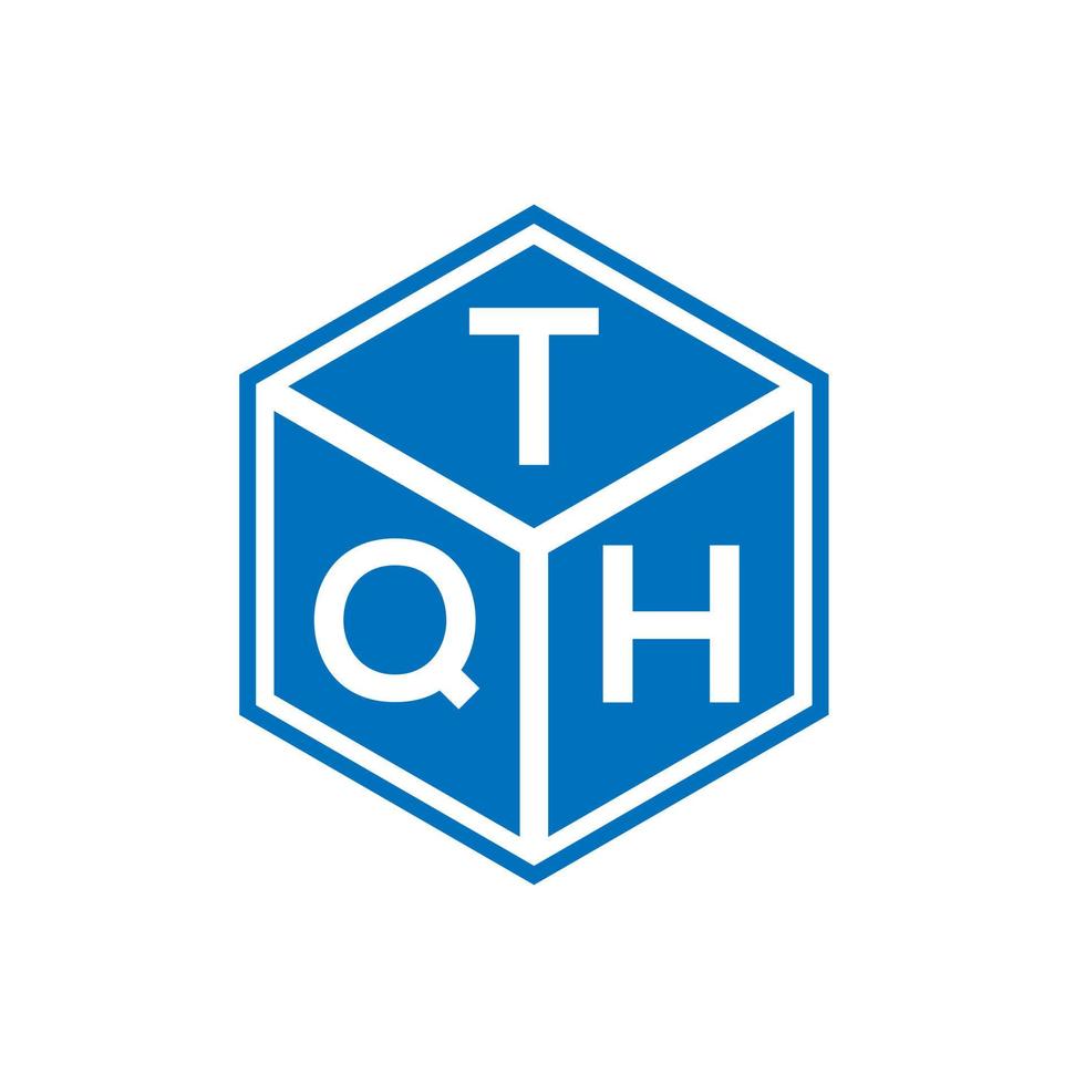 diseño de logotipo de letra tqh sobre fondo negro. concepto de logotipo de letra de iniciales creativas tqh. diseño de letras tqh. vector