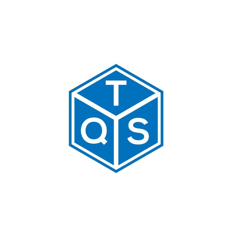 TQS letter logo design on black background. TQS creative initials letter logo concept. TQS letter design. vector