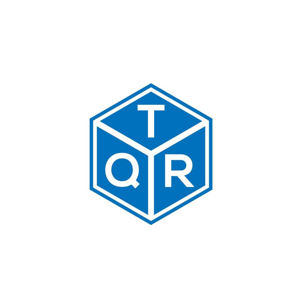 diseño de logotipo de letra tqr sobre fondo negro. concepto de logotipo de letra de iniciales creativas tqr. diseño de letras tqr. vector
