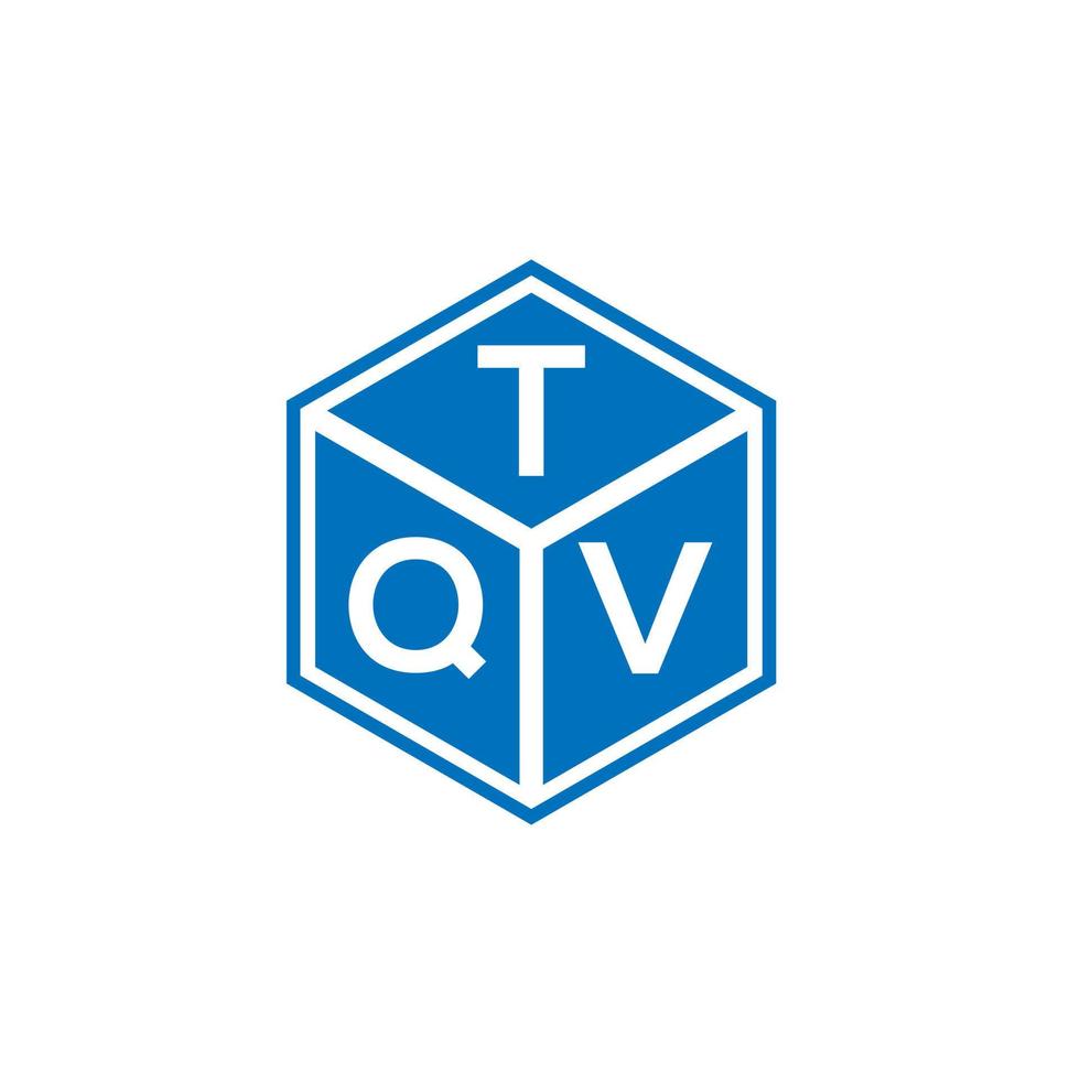 diseño de logotipo de letra tqv sobre fondo negro. concepto de logotipo de letra inicial creativa tqv. diseño de letras tqv. vector