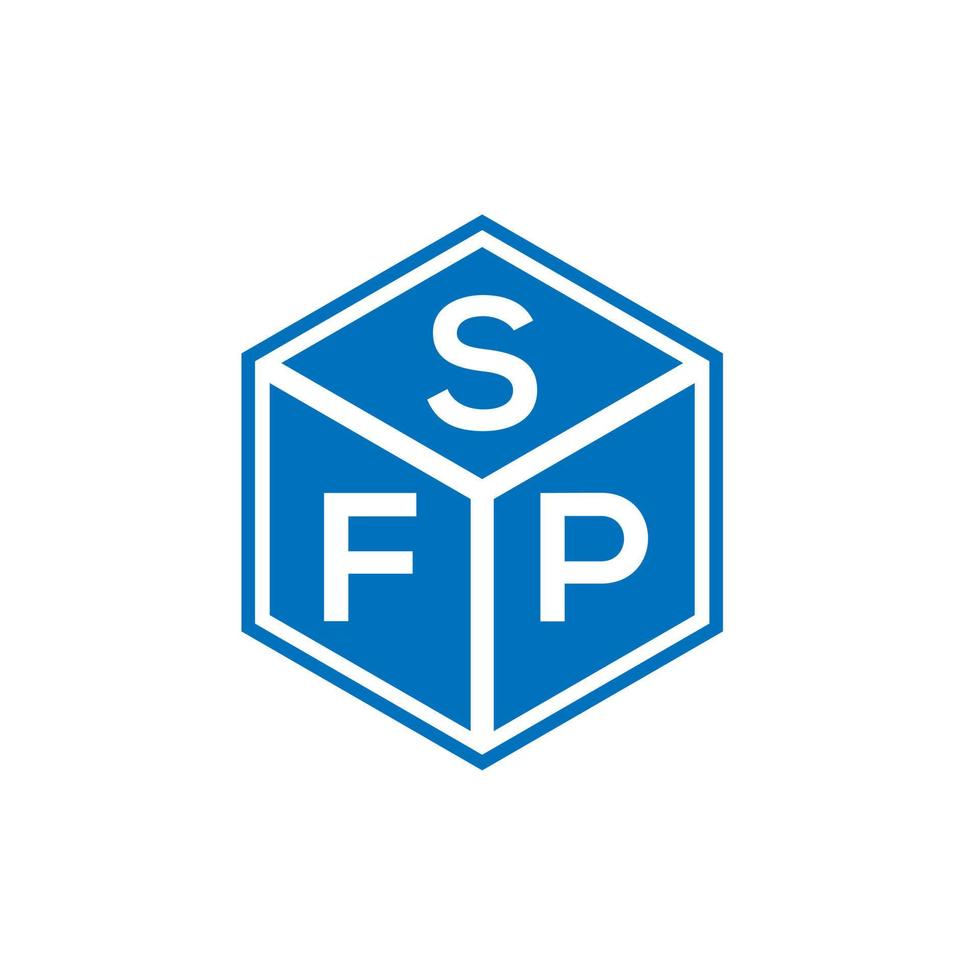 diseño de logotipo de letra sfp sobre fondo negro. Concepto de logotipo de letra de iniciales creativas sfp. diseño de carta sfp. vector