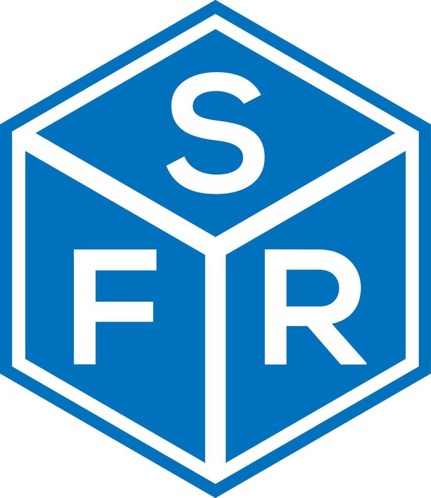 diseño de logotipo de letra sfr sobre fondo negro. concepto de logotipo de letra de iniciales creativas sfr. diseño de letras sfr. vector