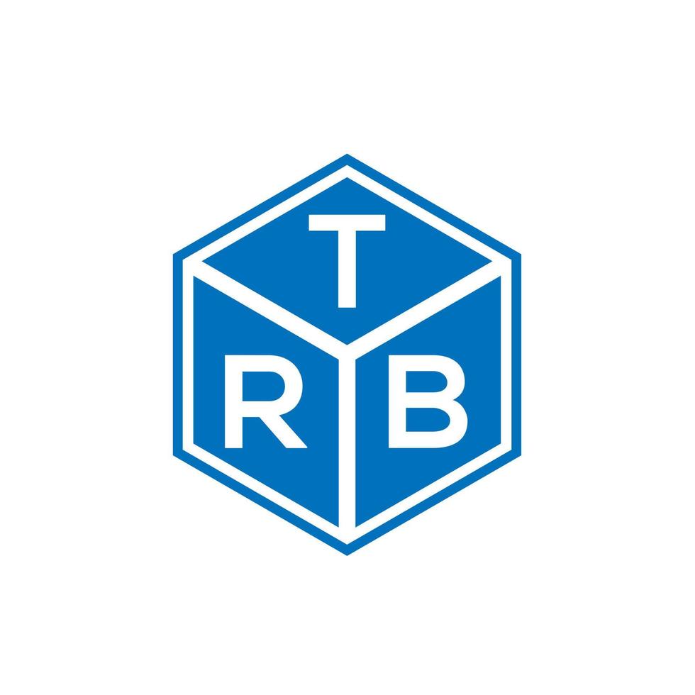 diseño de logotipo de letra trb sobre fondo negro. concepto de logotipo de letra de iniciales creativas trb. diseño de letras trb. vector