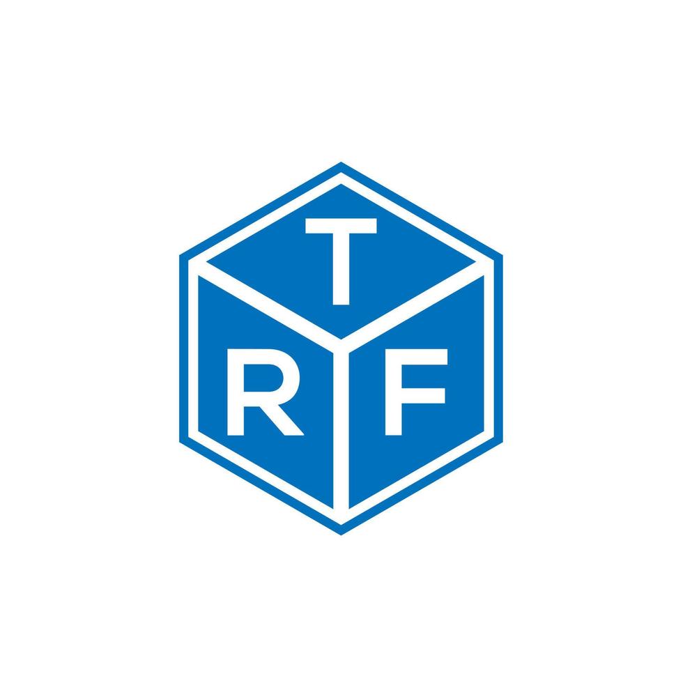 diseño de logotipo de letra trf sobre fondo negro. concepto de logotipo de letra de iniciales creativas trf. diseño de letra trf. vector