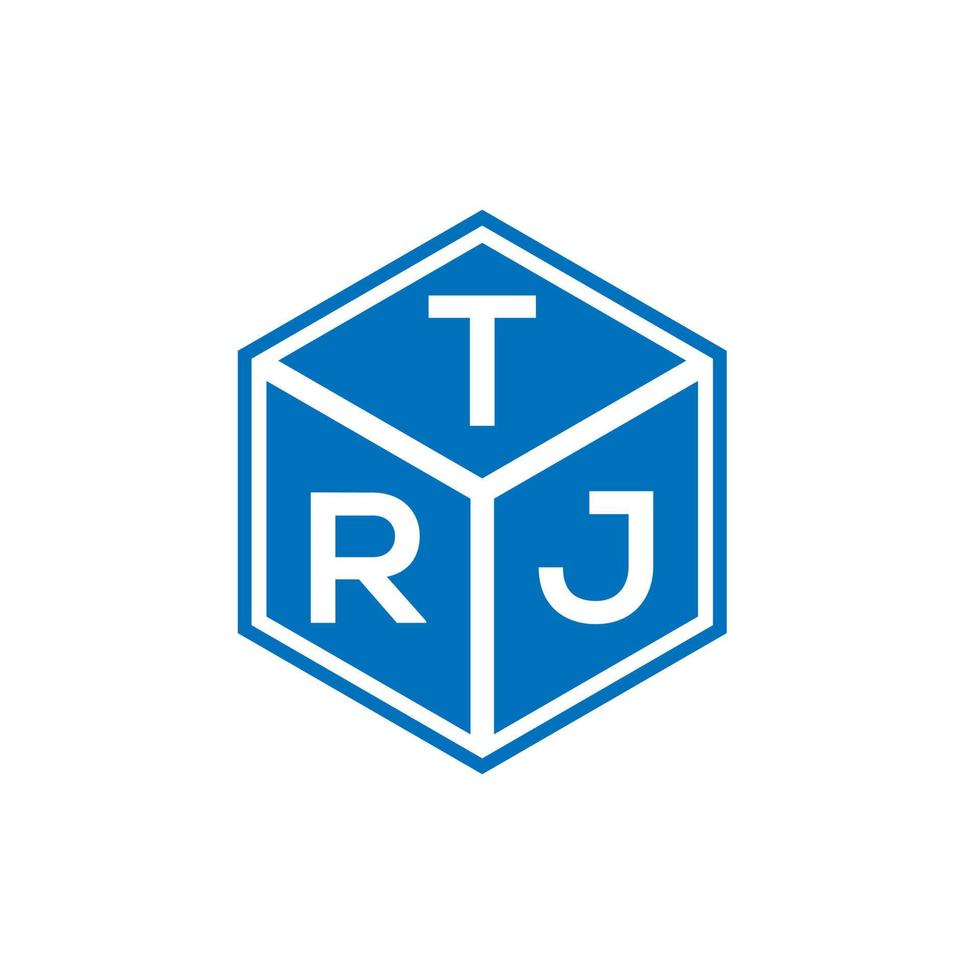 TRJ letter logo design on black background. TRJ creative initials letter logo concept. TRJ letter design. vector