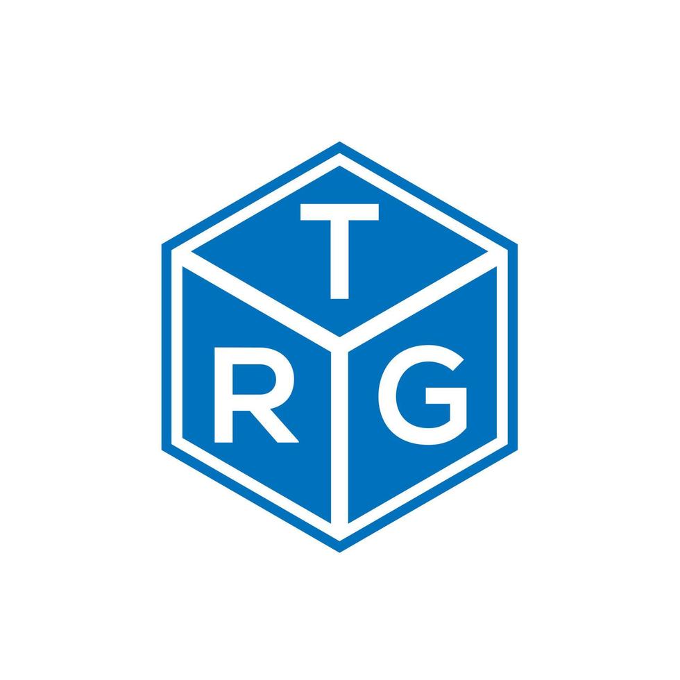 diseño de logotipo de letra trg sobre fondo negro. concepto de logotipo de letra de iniciales creativas trg. diseño de letras trg. vector