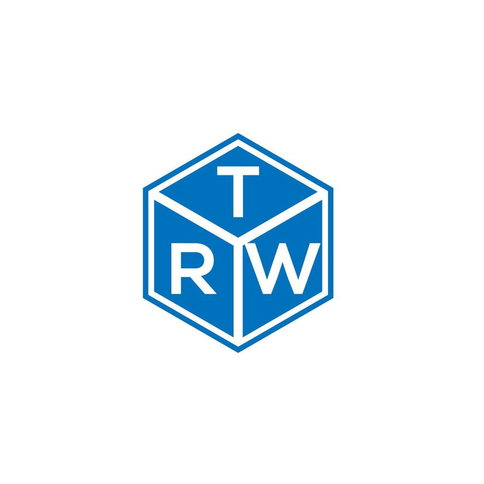 diseño de logotipo de letra trw sobre fondo negro. concepto de logotipo de letra de iniciales creativas trw. diseño de letra trw. vector