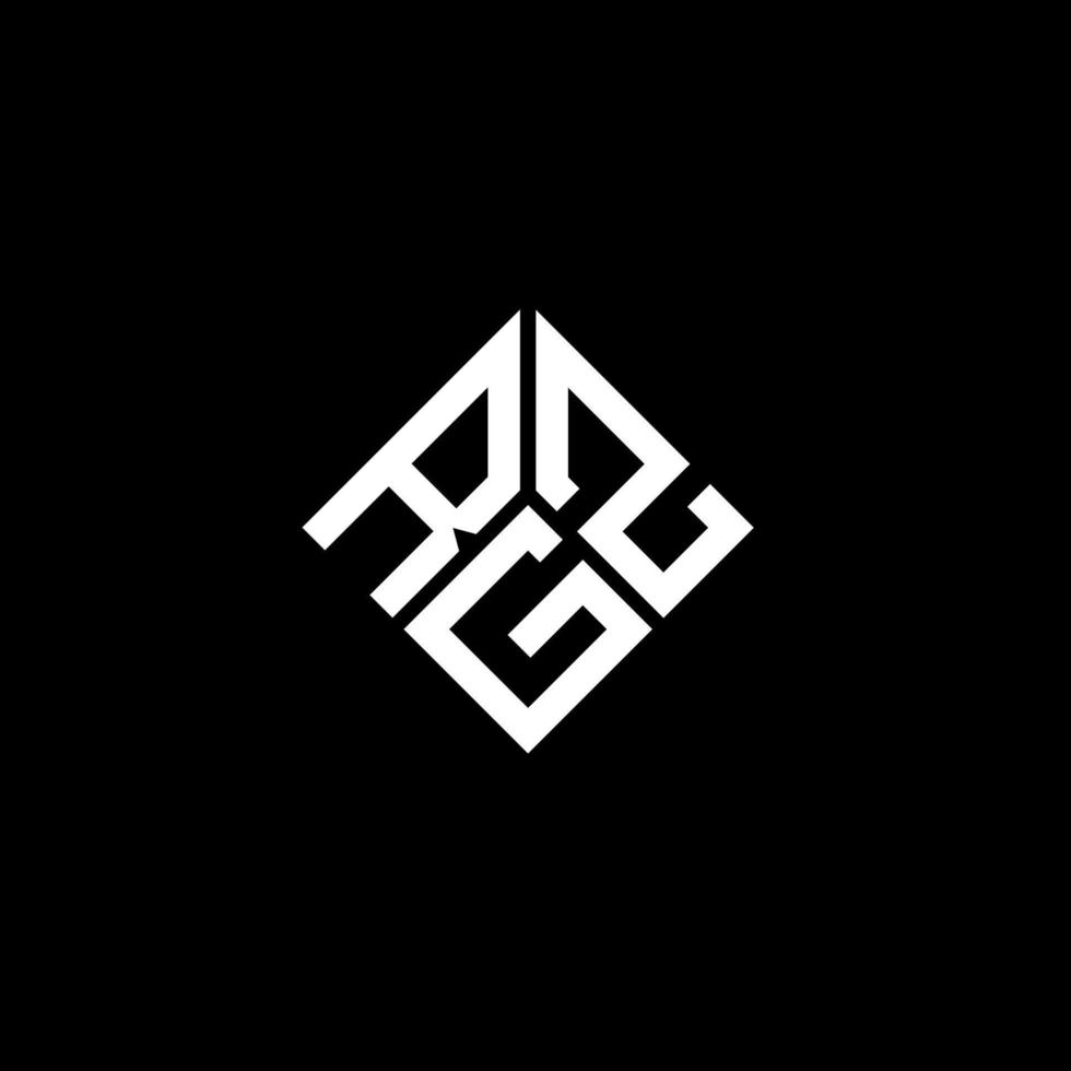 RGZ letter logo design on black background. RGZ creative initials letter logo concept. RGZ letter design. vector