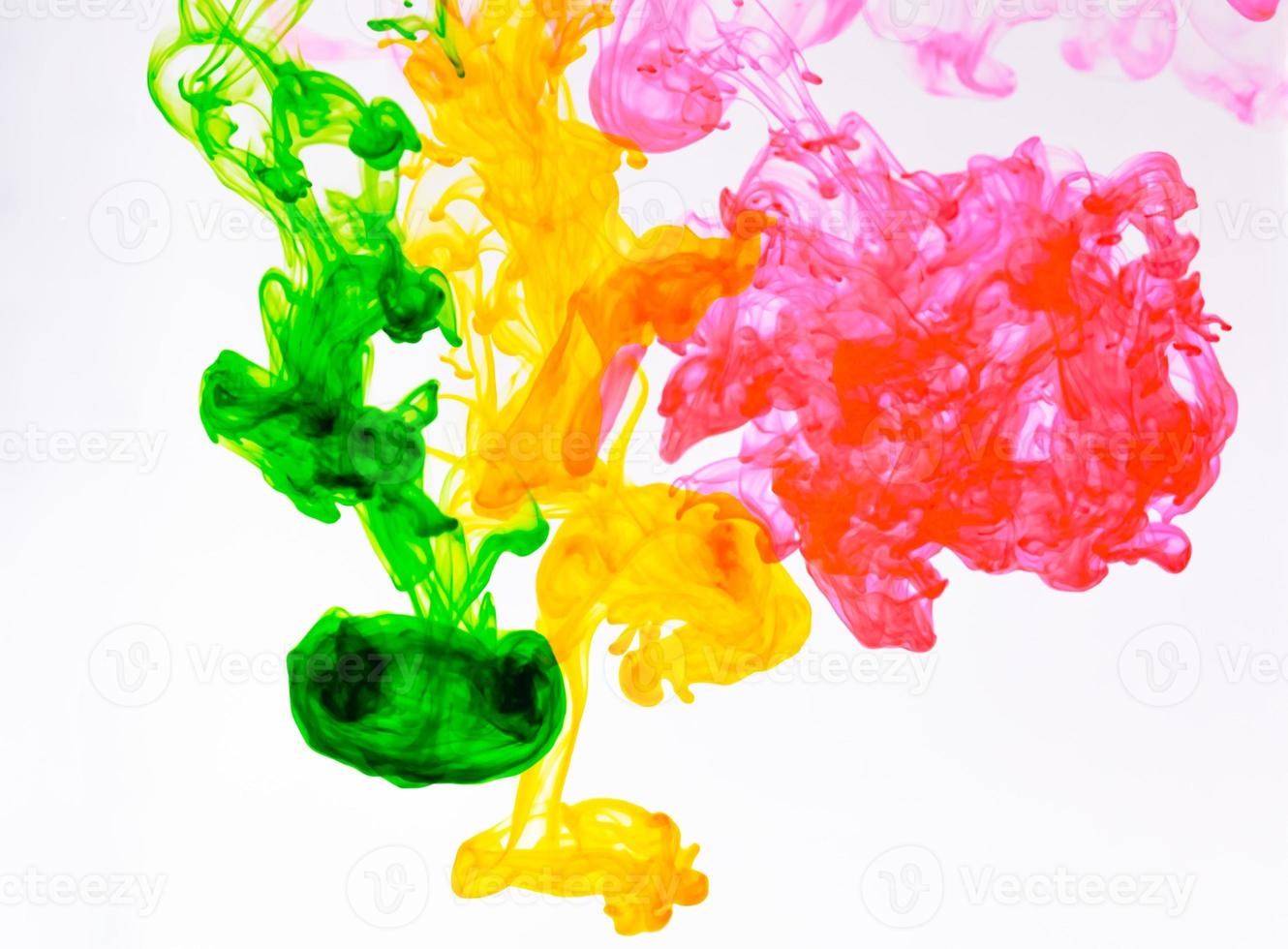 Food color drop and dissolve in water for abstract and background. photo