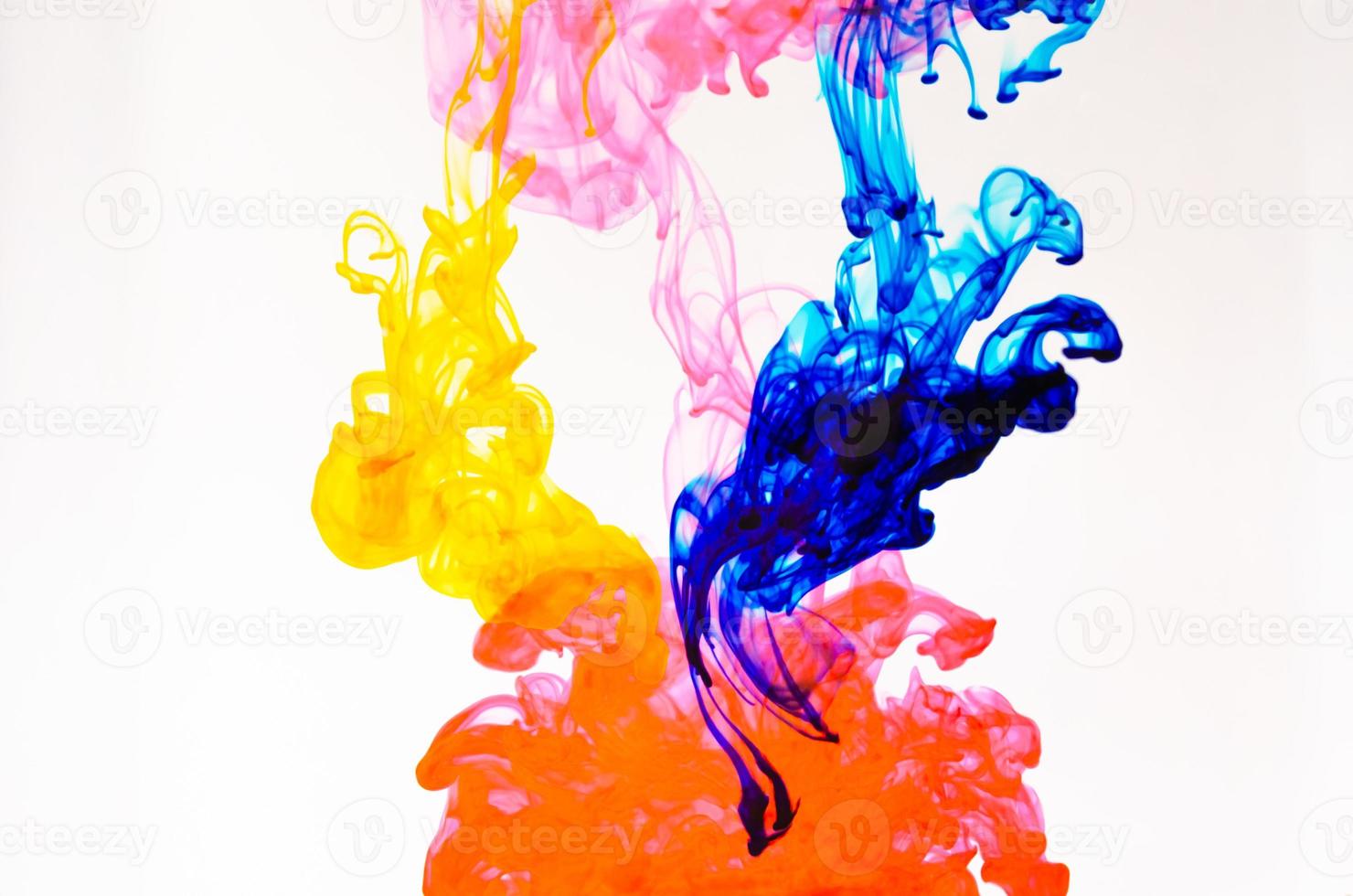 Food color drop and dissolve in water for abstract and background. photo