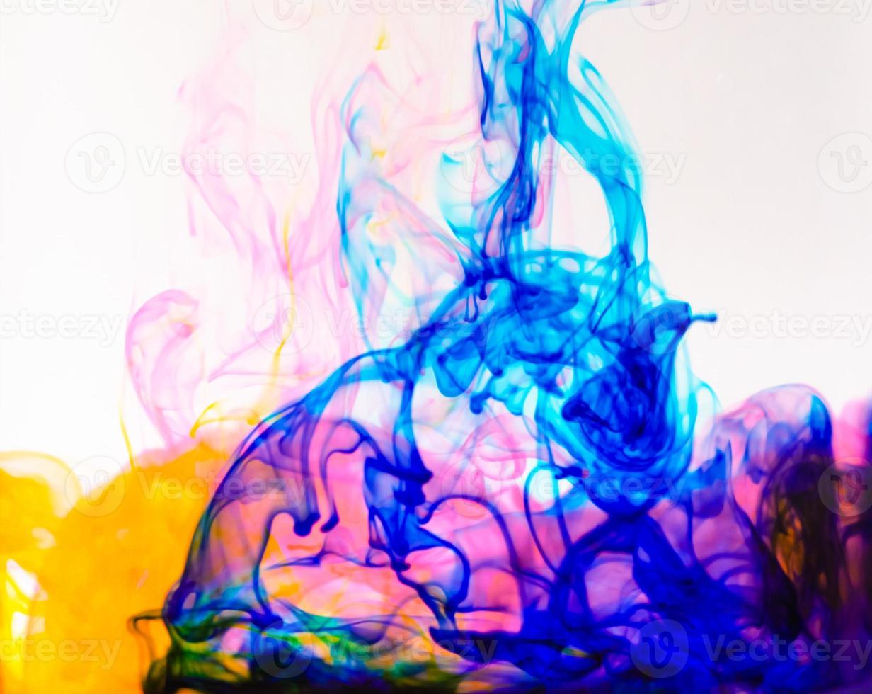 Food color drop and dissolve in water for abstract and background. photo