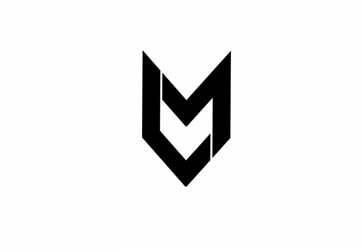 ml lm ml logotipo de letra inicial aislado sobre fondo blanco vector