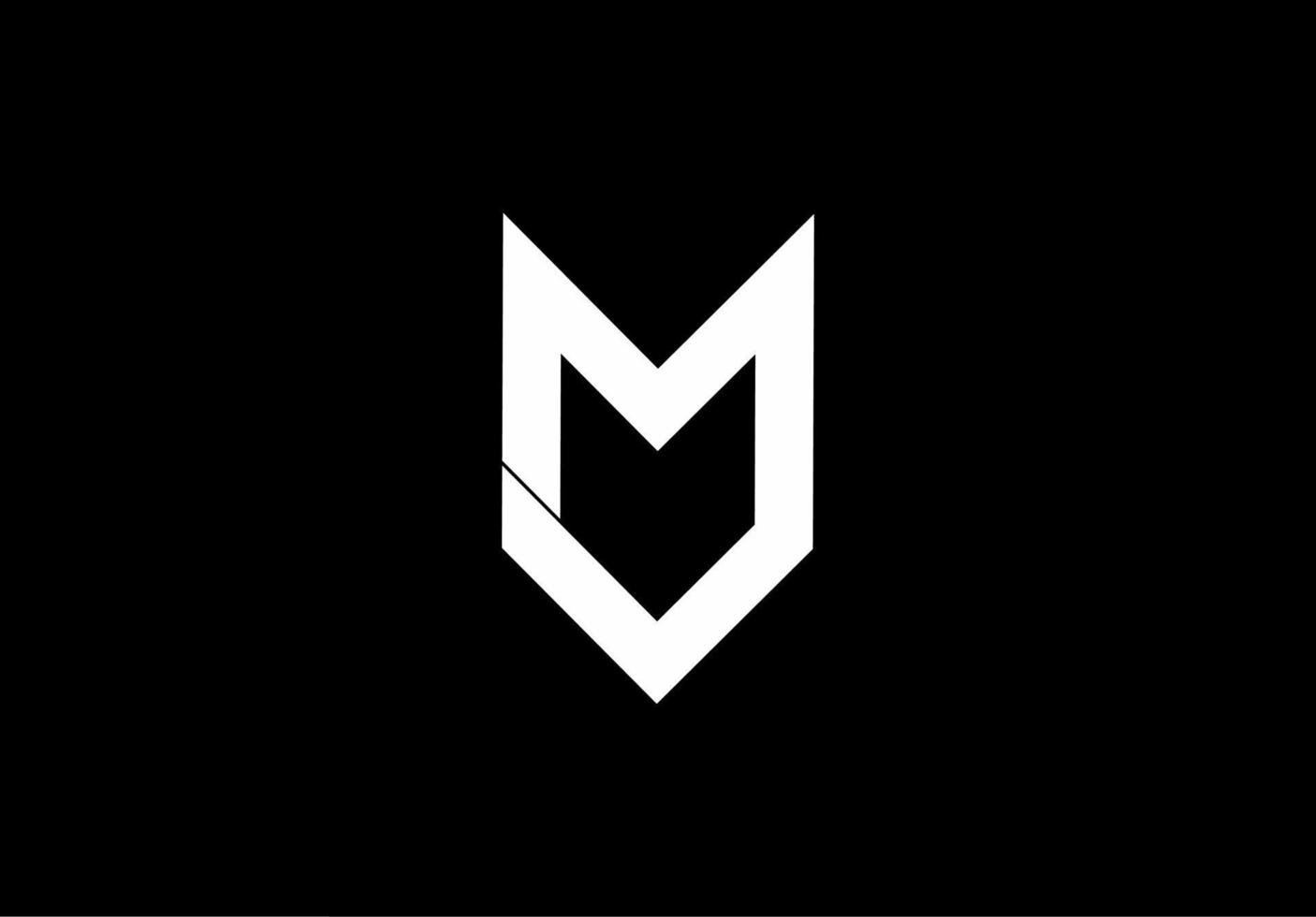 Jm MJ j m monogram logo isolated on black background vector