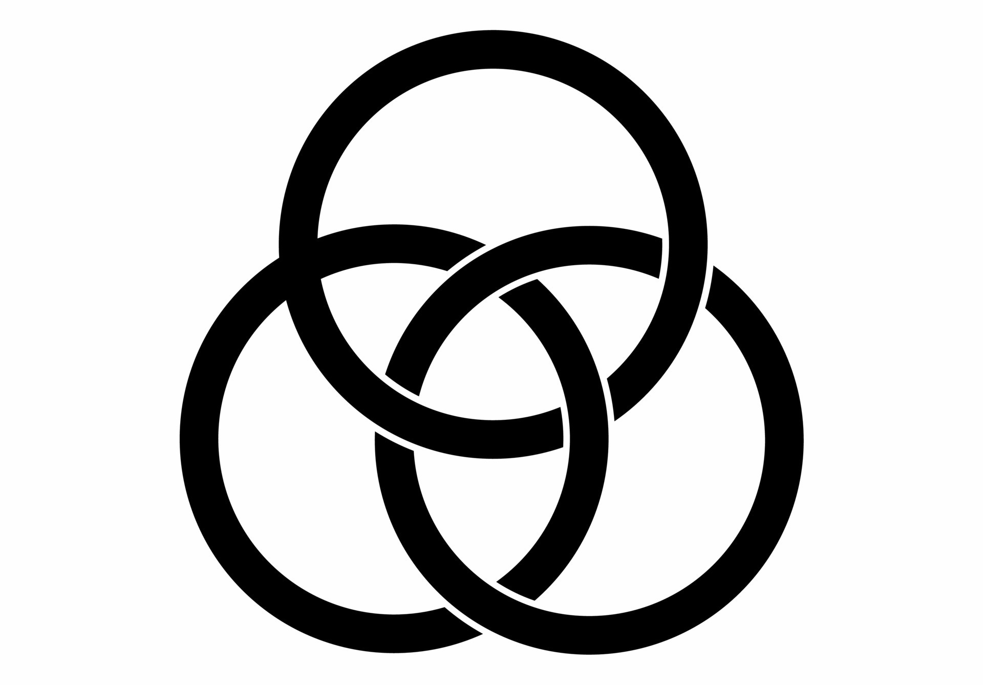 Borromean rings sign isolated on white background 9333988 Vector Art at