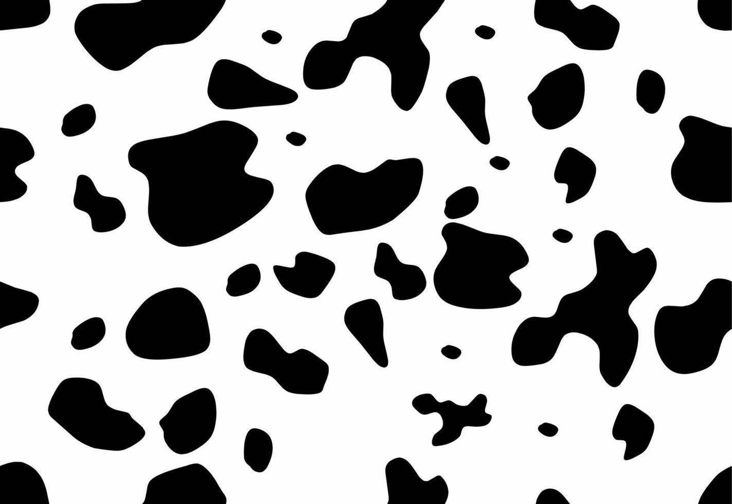 Black white Dalmatian seamless pattern vector
