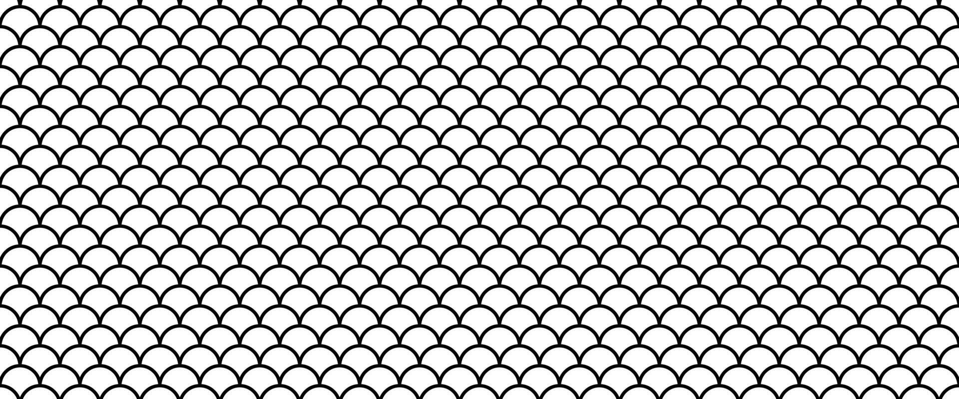 esquema de escamas de pescado patrón sin costuras.dibujo a mano patrón de piel de pescado vector