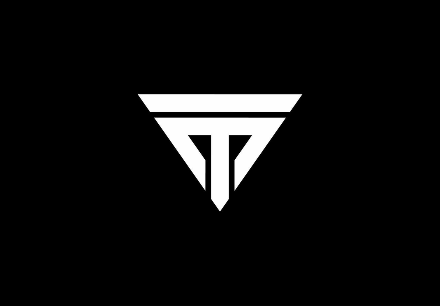 logotipo de tm mt tm monogam aislado sobre fondo negro vector
