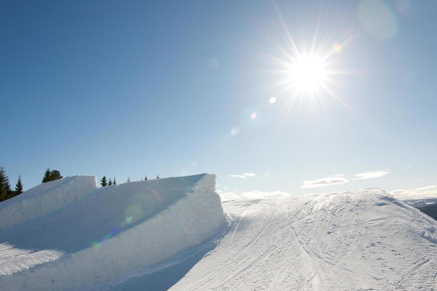 Kicker in snowpark photo