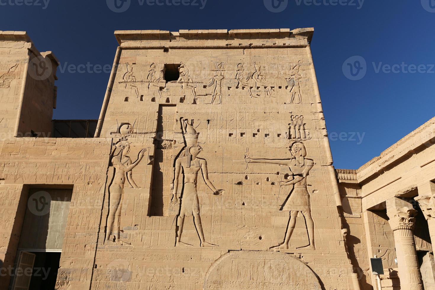 Scene in Philae Temple, Aswan, Egypt photo