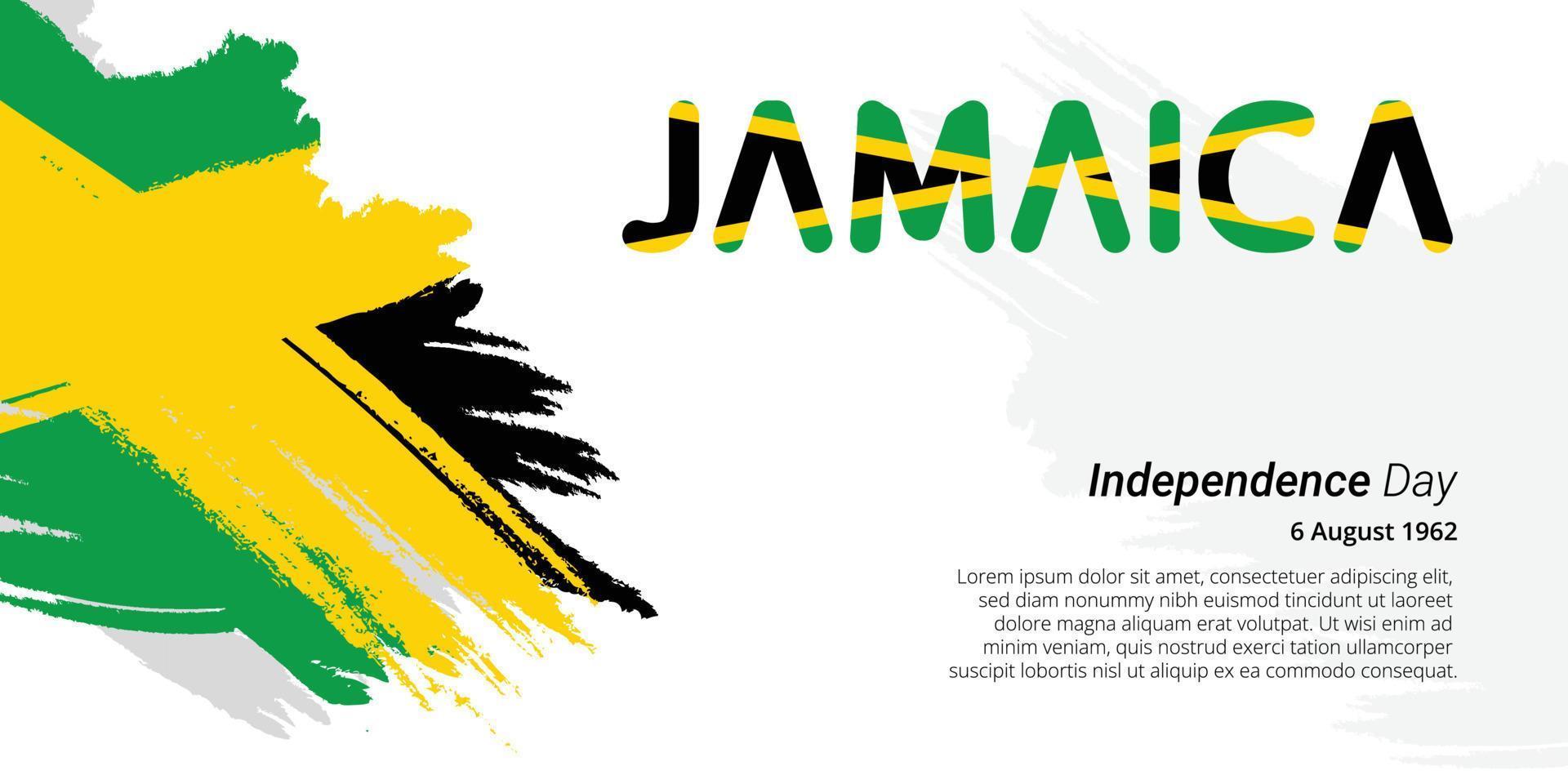 jamaica independence day banner background vector