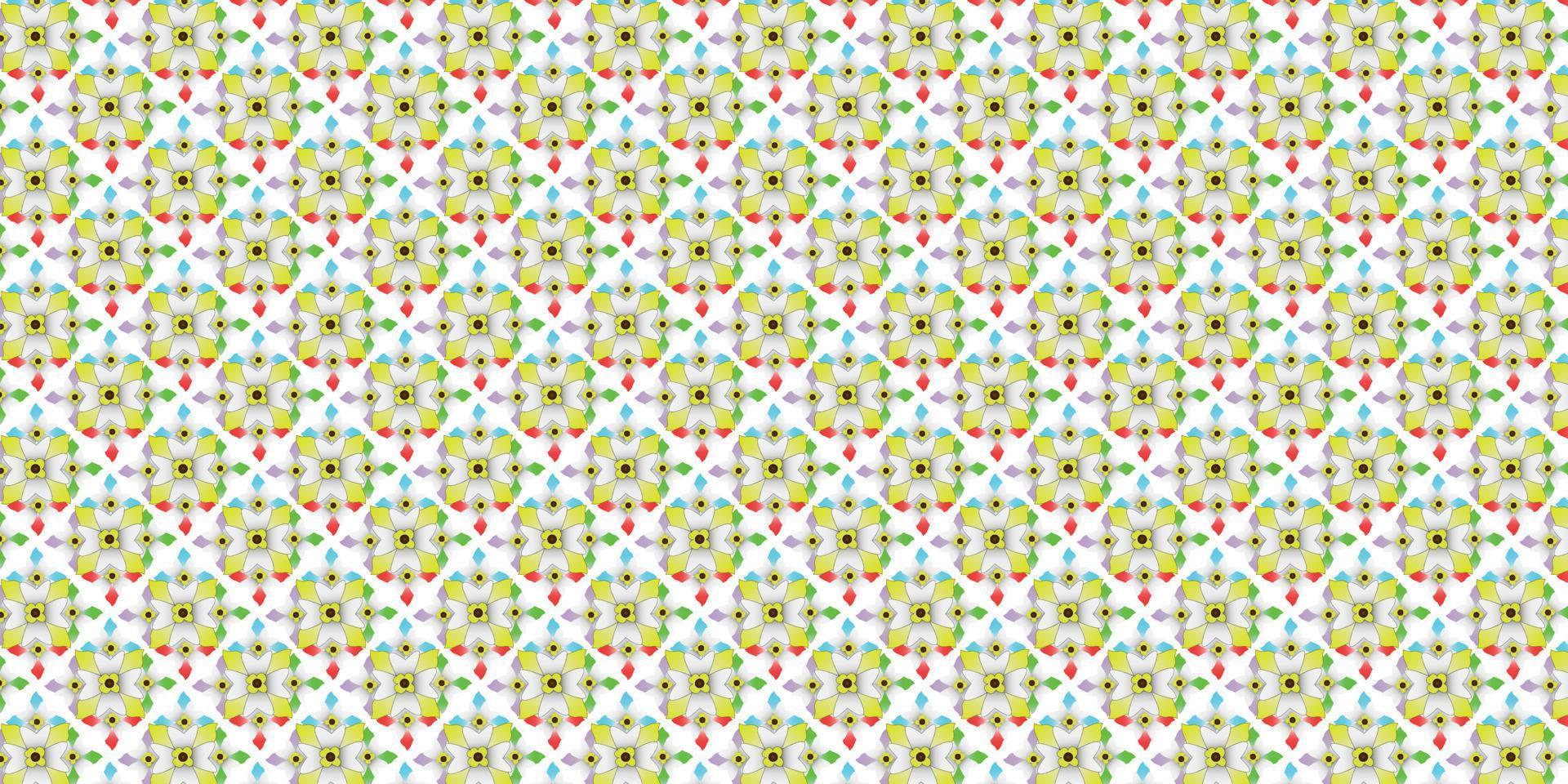 seamless pattern background folowers full colour vector
