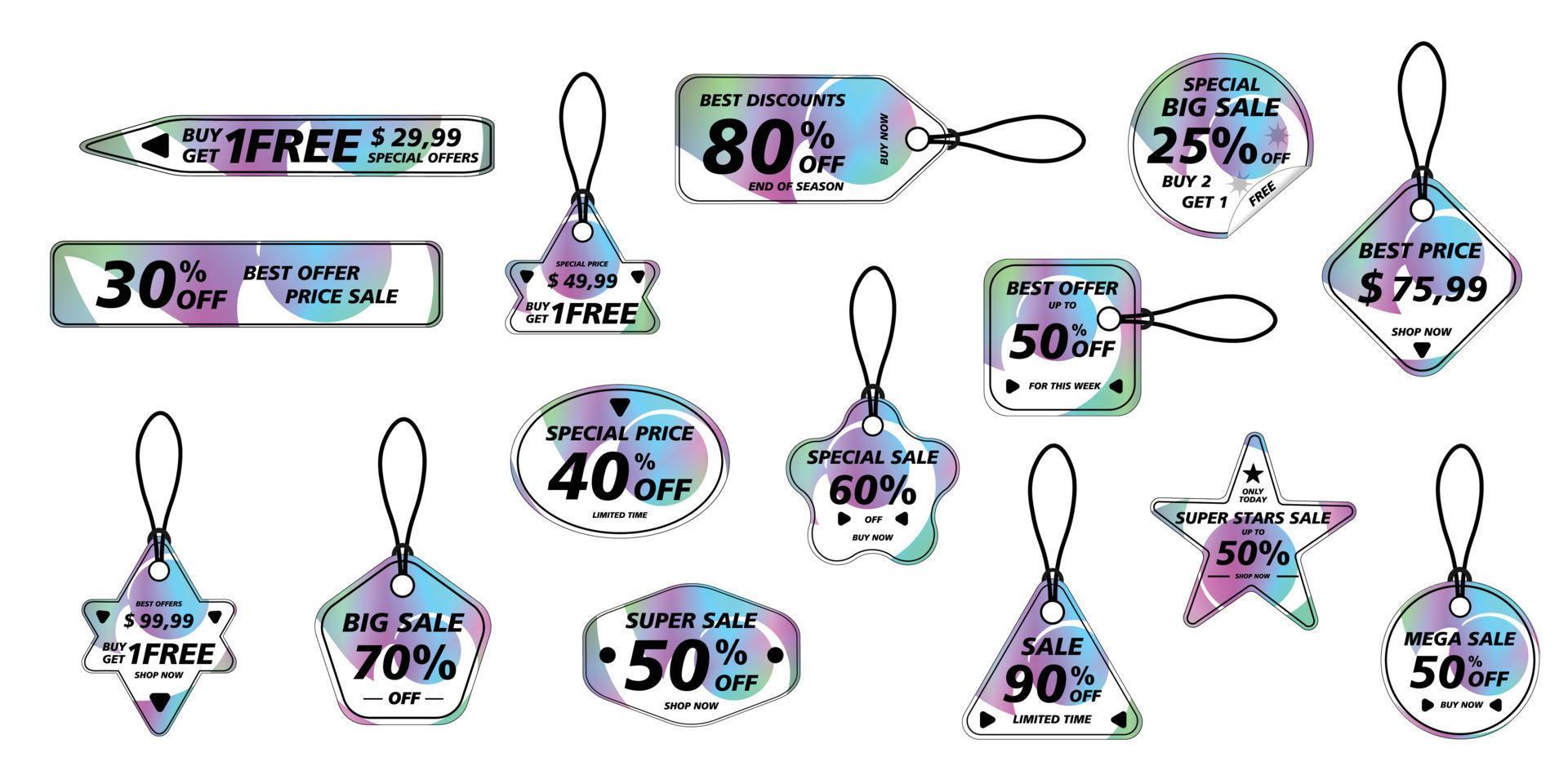 Best Price tags sticker. Price labels with various shapes. Sticker