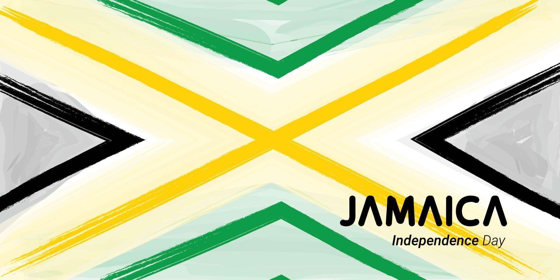 jamaica independence day banner background vector