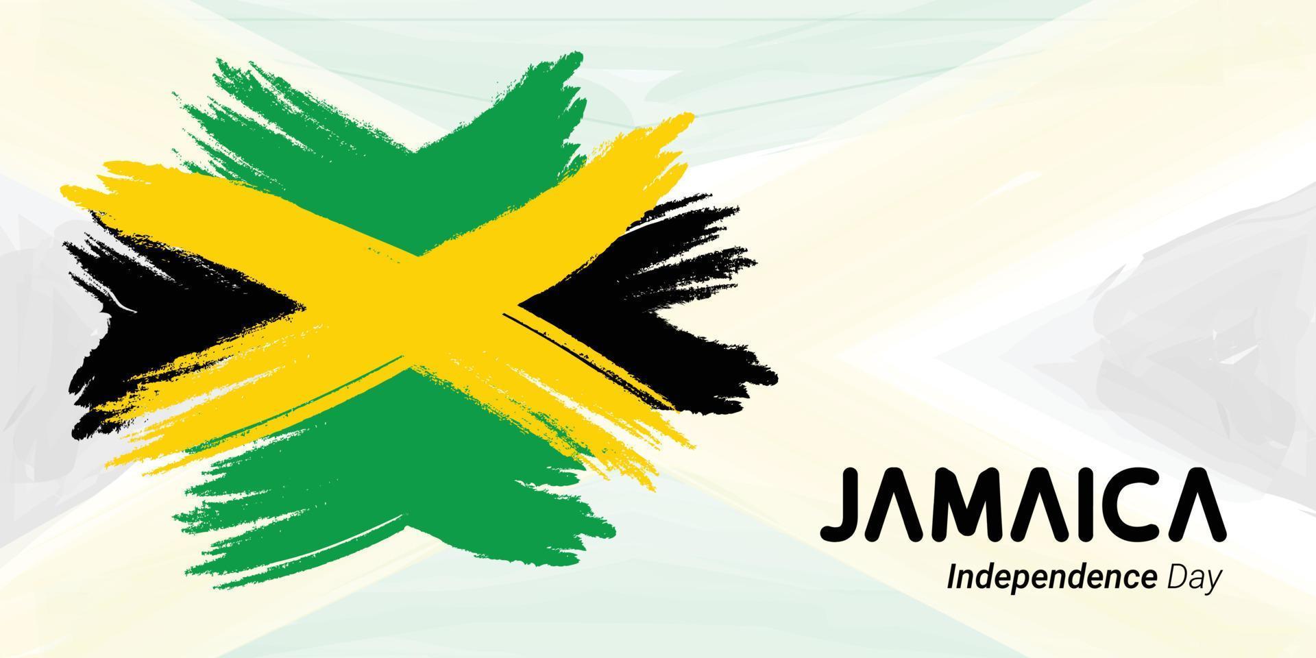 jamaica independence day banner background vector